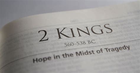 2 Kings Bible Book Chapters And Summary New International Version