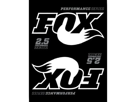 Fox Shocks 25 Performance Series Shock White Logo Reservoir Stickers