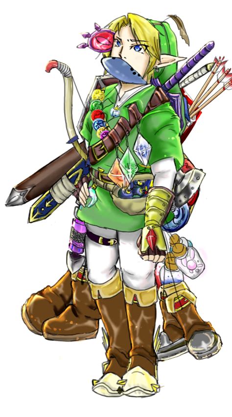 Realistic Link With His Items Zelda