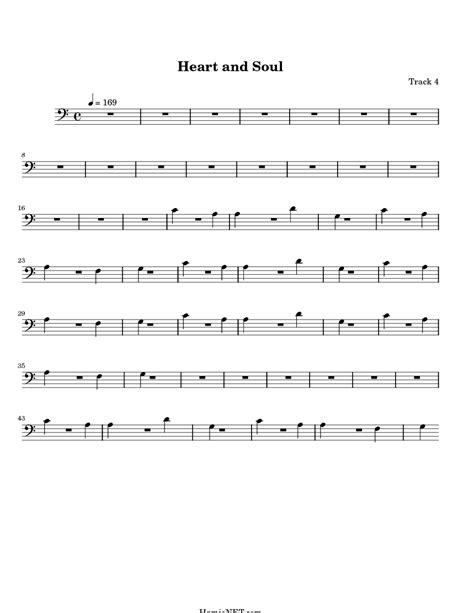 Sheet music arranged for easy piano in d minor (transposable). Heart and Soul Sheet Music - Heart and Soul Score • HamieNET.com
