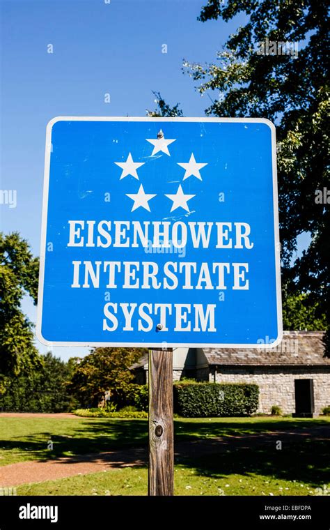 Eisenhower Interstate System Sign Stock Photo Alamy