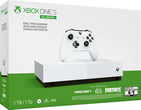 Microsoft Xbox One S All Digital Edition 4k Hdr Gaming Console With 1tb