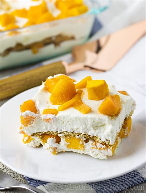 Mango Graham Cake Filipino Mango Float Video Recipe The Unlikely