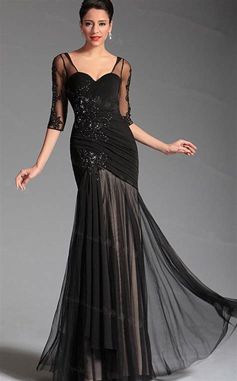 Long Black Evening Dresses Plus Size Pink Dress Prom Gown Ball Piece Fashion Two Neck Tulle