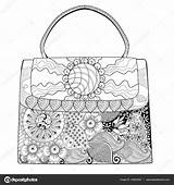 Handbag Coloring Purse Template Bag sketch template