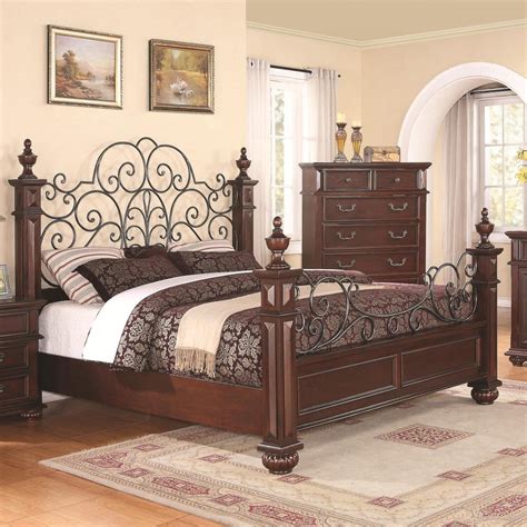 Wrought Iron And Wood Bed Frames Wood Bedroom Sets Wrought Iron Bed