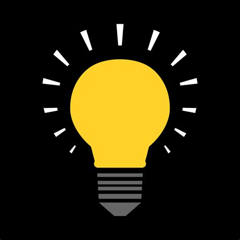 Lightbulb Vector Icon 554837 Vector Art At Vecteezy