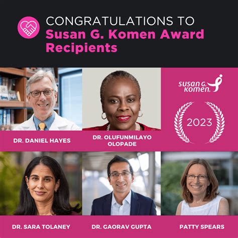 Susan G Komen® Breast Cancer Research Awards Presented To Exceptional