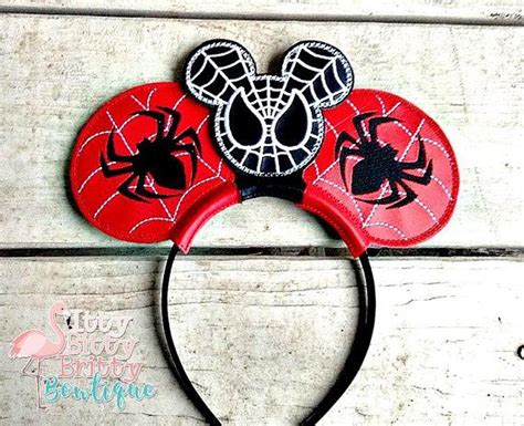 Spiderman inspired Mouse Ears | Etsy | Diy mickey ears, Disney mickey