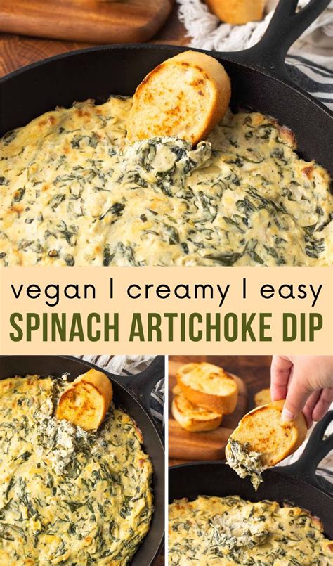Creamy Vegan Spinach Artichoke Dip Karissa S Vegan Kitchen Recipe