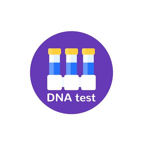 Premium Vector Dna Test Icon With Lab Tubes