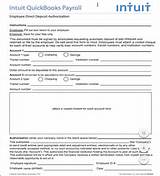 Pictures of Intuit Quickbooks Payroll Direct Deposit Form