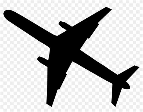 Black Airplane Silhouette Drawing Of A Plane Simple Free