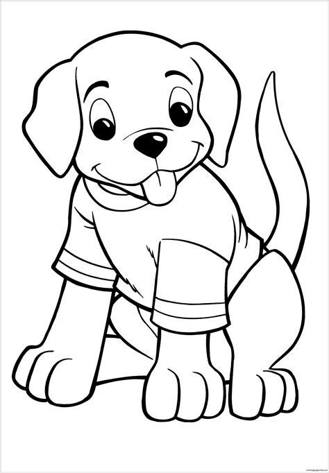 Here, you will find lots of cute printable coloring pages of puppies. Great Puppy Coloring Page - Free Coloring Pages Online
