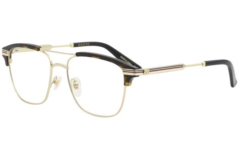 Gucci Eyeglasses Gg0241o Gg0241o 003 Gold Havana Full Rim Optical Frame 54mm Ebay