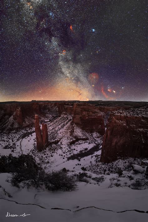 Winter Milky Way Over Navajo Tribal Lands In Northeastern Arizona Oc