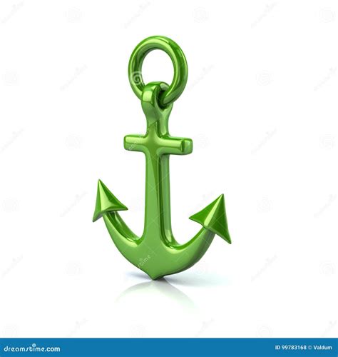 Green Anchor Stock Illustration Illustration Of Naval 99783168