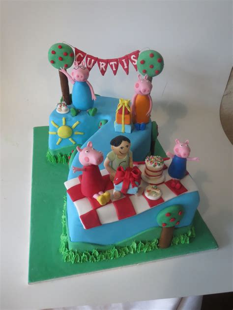 Peppa Pig 2nd Birthday Cake Three Sweeties