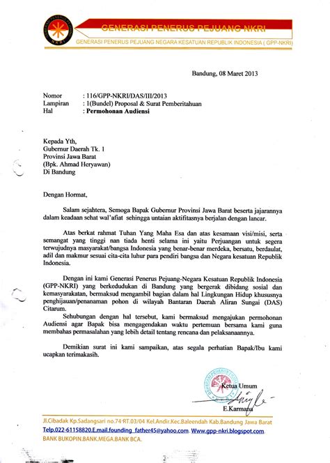 Contoh Surat Permohonan Penajaan Kepada Menteri