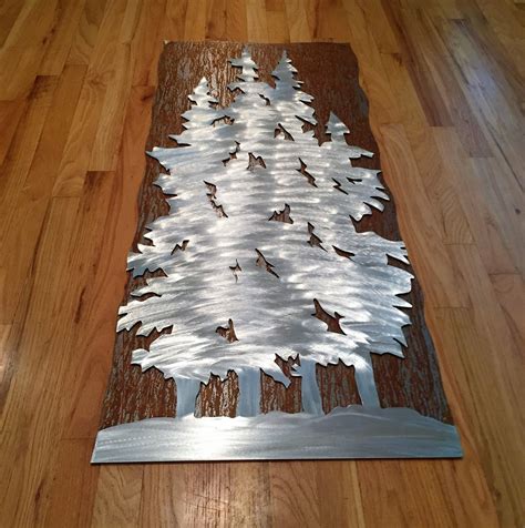 Extra Large Wall Art Evergreen Trees Home Decor Tree Wall Hanging