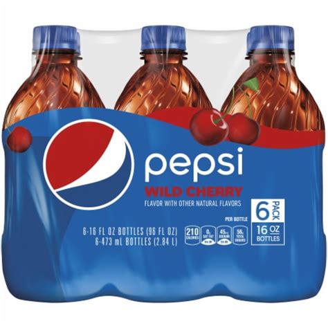 Pepsi Cola Wild Cherry Soda Bottles 6 Bottles 16 Fl Oz Marianos