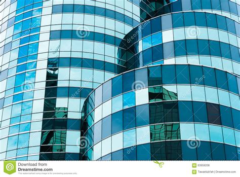 Reflecting Sky In Glass Of Office Building Abstract