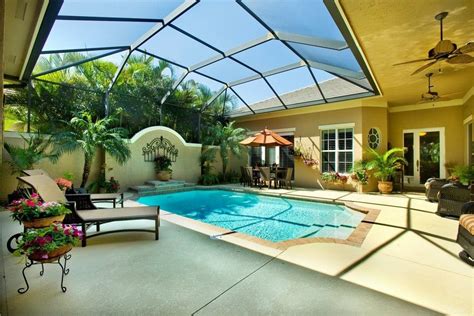 Courtyard Patio Pool Design In Vero Beach Florida Courtyard Pool