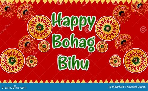 Happy Rongali Bihu Bihu Wish Stock Image CartoonDealer Com 245552773
