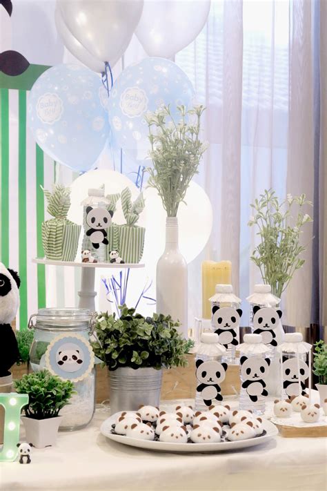 Baby Shower Panda Theme Cartoon Panda Theme Paper Plate Muffin Cups