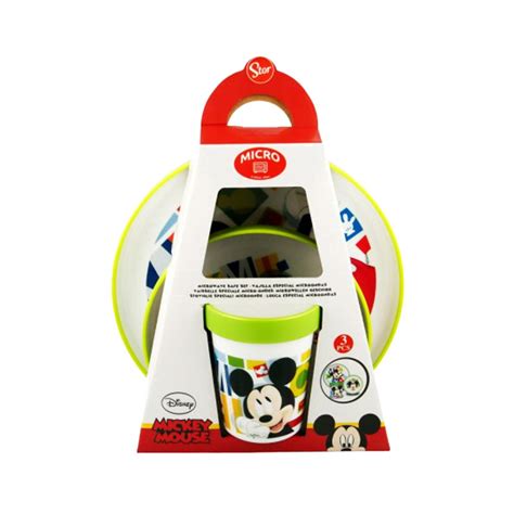 Set Desayuno Plástico Mickey Mouse Kilumio