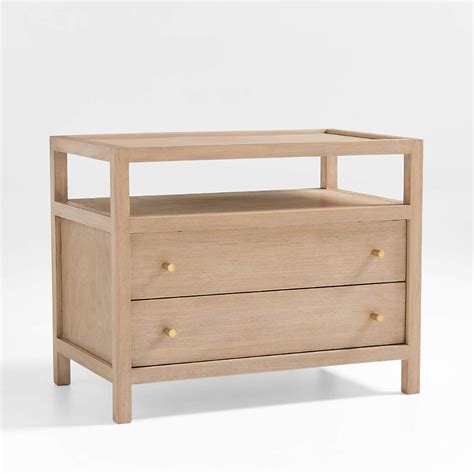 Keane Natural Charging Nightstand Crate And Barrel Unique Furniture