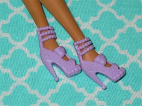 Mattel Barbie Doll Shoes Fashionistas Fashion Fever Purple Bow High Heels Picclick