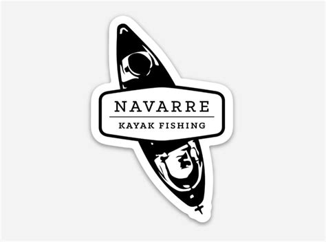 Navarre Kayak Fishing Kayak Logo Bumper Sticker Navarre Kayak