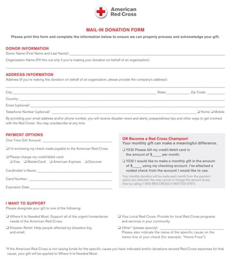Free Donation Forms Free Word Templates