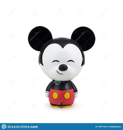 Collectible Toy Mickey Mouse Cartoon On White Background Editorial