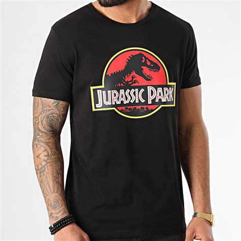 Jurassic Park Tee Shirt Jurassic Park Original Logo Noir