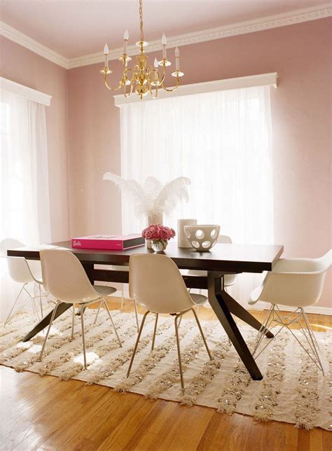 Undefined Pink Dining Rooms Minimalist Dining Room Dining Room Design
