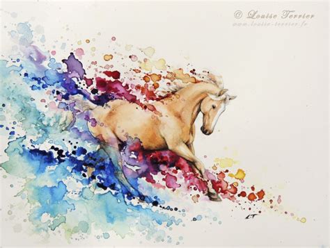 Watercolor Horse Horse Drawings Horse Art
