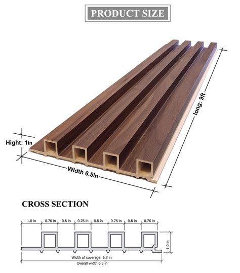 Wpc Fluted Panels Walnut Brown 10 Panels X 9 Feet Long Swan Canada