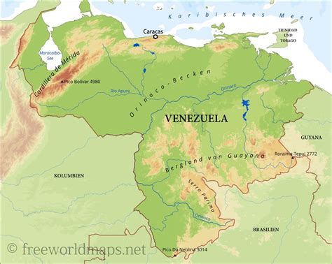 Karte Von Venezuela
