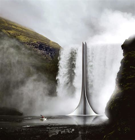 Waterfall Temple Antireality Archinect