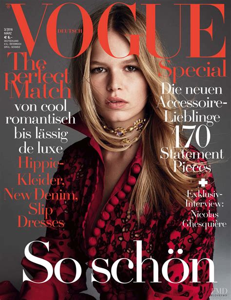 Cover Of Vogue Germany With Anna Ewers March 2016 Id36704