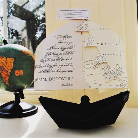 Explore Dream Discover Literary Boat Card Keepsake By The Little