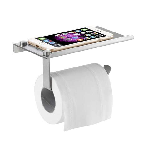 These paper holders are available in various finishes and have an optional. Toilet Paper Holder with Mobile Phone Storage Shelf ...