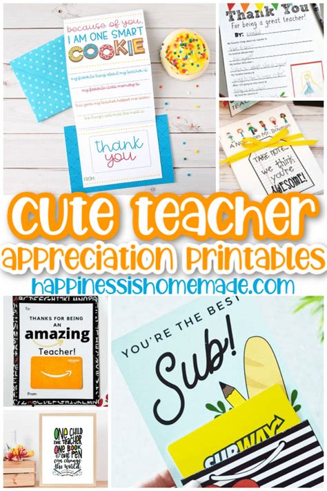 17 Teacher Appreciation Printables Happiness Is Homemade