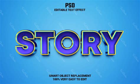 Story Text Effect Photoshop Premium Psd File