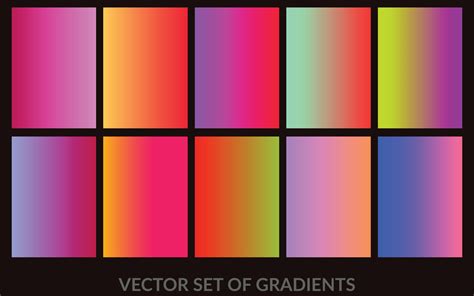 Illustrator Vector Set Of Gradients 8552587 Vector Art At Vecteezy