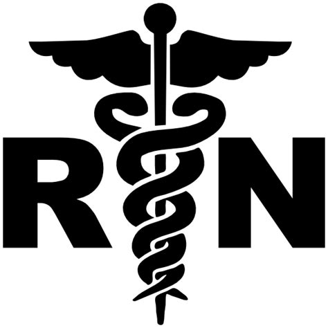 Medical Registered Nurse Hospital Sign Rn Symbol Sticker