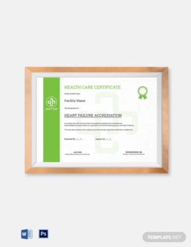 Free 13 Health Care Certificate Templates In Ms Word Psd Pdf