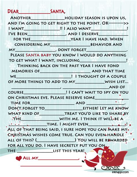 Santa Letter For Adults 2014 Inkhappi